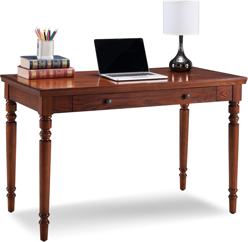 Mission Oak Finish Desk 48Inch Solid Wood Keyboard Drawer-0