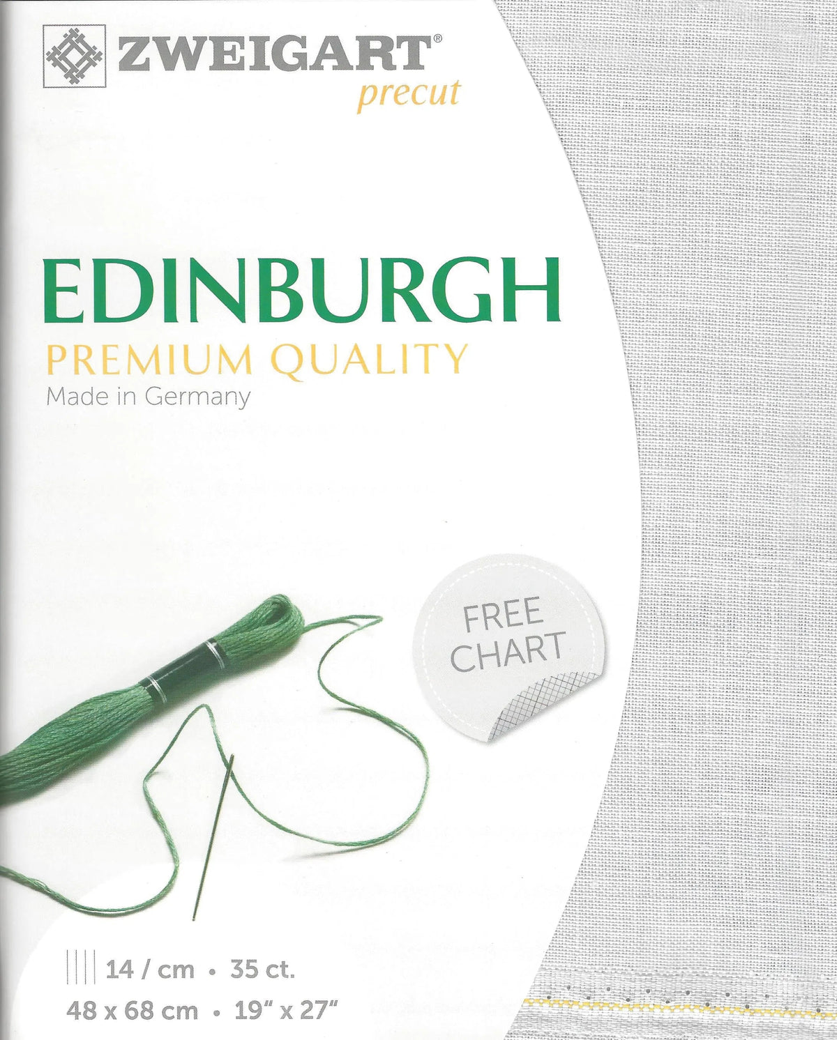 36 Count Silvery Moon Edinburgh Linen Precut Cross Stitch Fabric 19x27 in by Zweigart 3217/7011-0