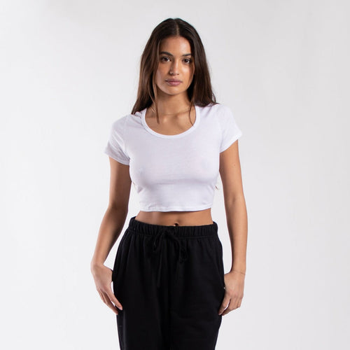 6004 - CLOSEOUT Women's Crop Tee-0