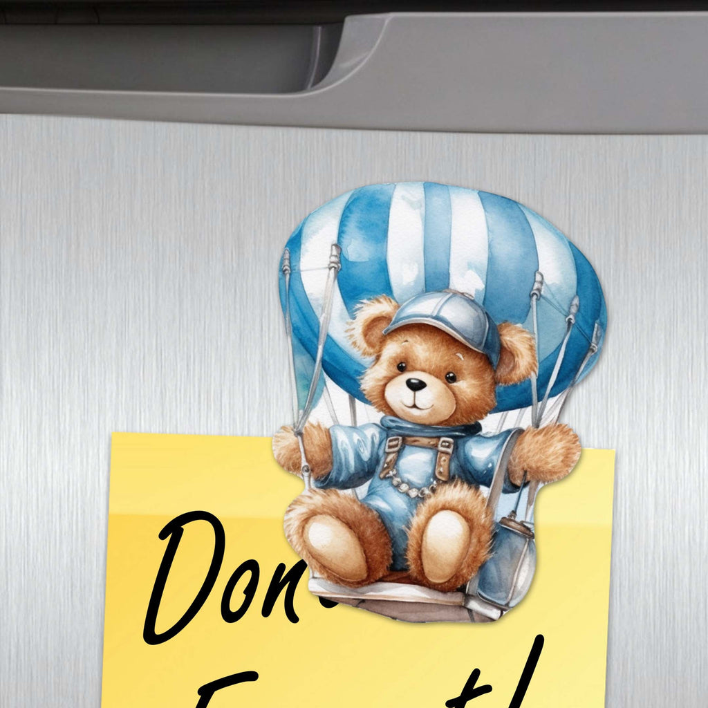 Aviator Teddy Bear Decorative Eco Wood Magnets Set of 6 by G. Debrekht - Christmas Decor - 8090010G-S6-1