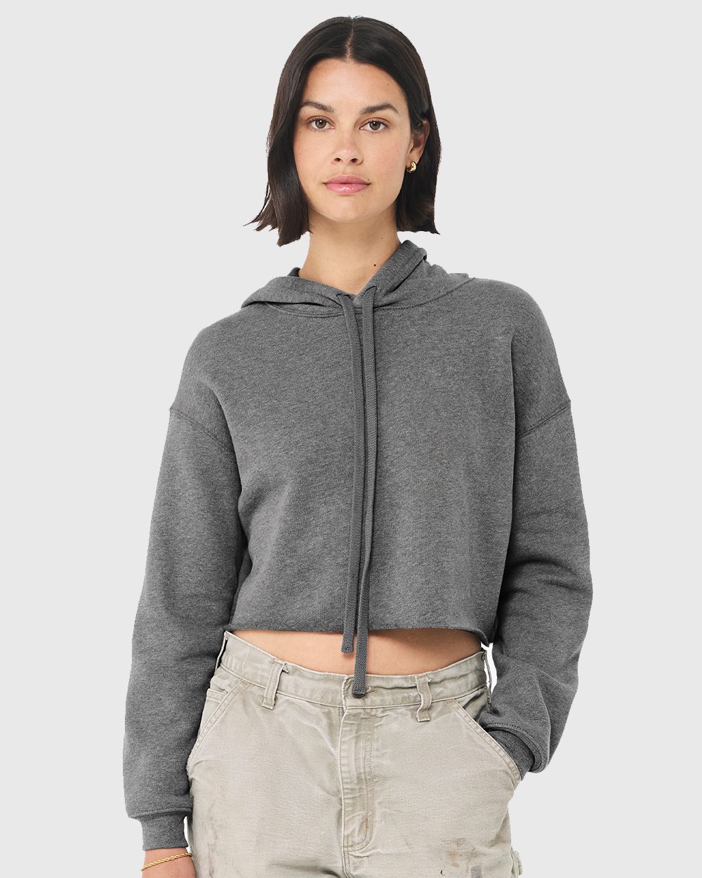 BELLA + CANVAS 7502 Women's Crop Hoodie Sweatshirt-0