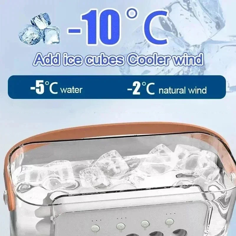New 3 In 1 Fan AIr Conditioner Household Mini Air Cooler LED Night Light Portable Humidifier Air Adjustment Fan Office Home Fan-1