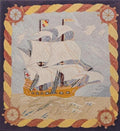 Canvello Handmade antique American Hooked Rug - 2'7'' X 2'8''-0